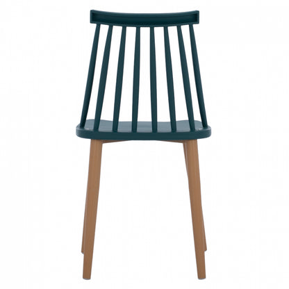Модерен Д dining Chair Vanessa Blue с Метални Ножки 43x41x82,5 cm