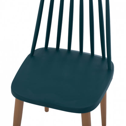 Модерен Д dining Chair Vanessa Blue с Метални Ножки 43x41x82,5 cm