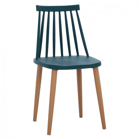 Dining Chair HM8052.05 Vanessa Blue with metallic legs 43x41x82,5 cm. image 1