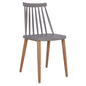 Dining chair HM8052.10 Vanessa grey with metallic legs 43x46,5x82cm image 1