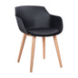 Dining chair Lucie HM8242.02 Black with metallic legs 56x57x80 cm image 1