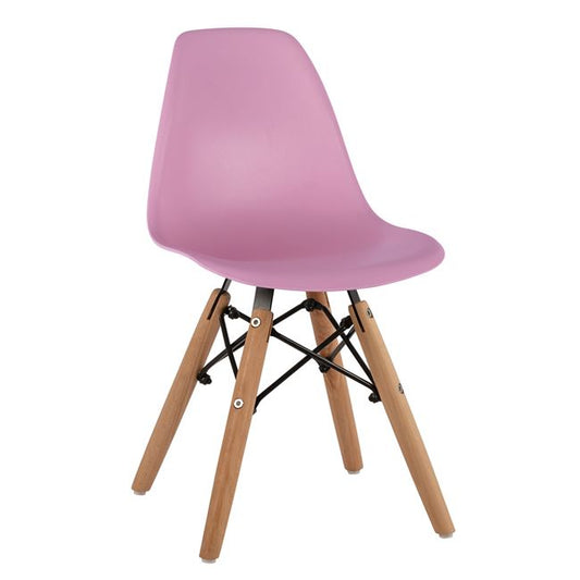 Chair Twist Kid HM8453.05 with wooden legs & seat Pink PP 30,5x33x59 cm image 1