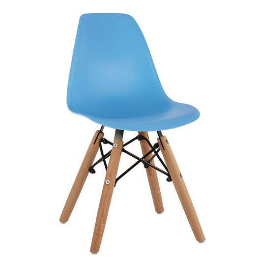 Chair Twist Kid HM8453.08 with wooden legs & seat Blue PP 30,5x33x59 cm image 1