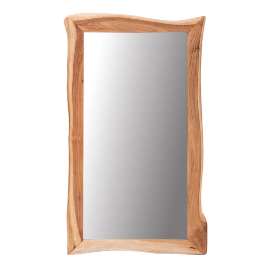 WALL MIRROR ZION HM8186.21 SOLID ACACIA WOOD-LIGHT NATURAL WOOD COLOR 140x80x4(thickness)cm. image 1