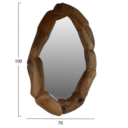 MIRROR HM9359 SOLID TEAK NATURAL COLOR 100X70H