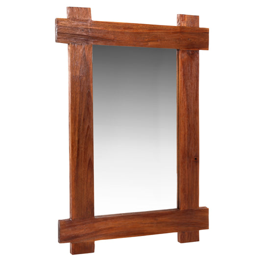 WALL MIRROR HM4303 RECYCLED TEAK IN NATURAL COLOR 70x100Hcm. image 1