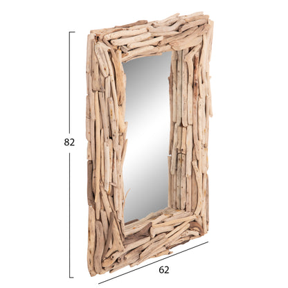 WALL MIRROR TWIGS HM4440 DRIFTWOOD IN NATURAL COLOR 62x10x82Hcm.
