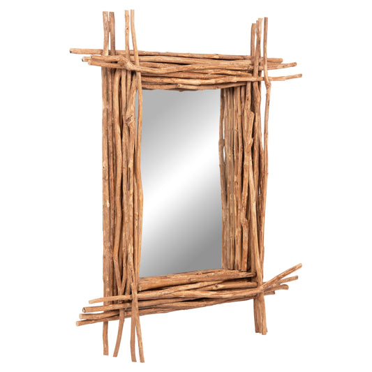 WALL MIRROR TWIGGER HM4442 DRIFTWOOD IN NATURAL COLOR 80x15x100Hcm. image 1