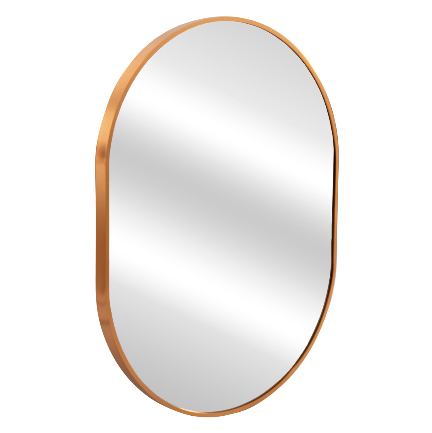 WALL MIRROR SERIES ARCHER HM4500.30 OVAL ALUMINUM FRAME IN GOLDEN 59x79Hcm. image 1