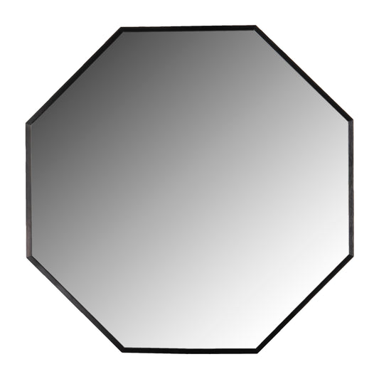 WALL MIRROR HM9583.01 OCTAGON BLACK ALUMINUM FRAME 55,5x2,5x55,5Hcm. image 1