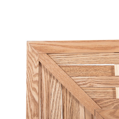 WALL MIRROR RECTANGULAR HM4225 BAMBOO IN OAK COLOR 120x2,5x80 cm.