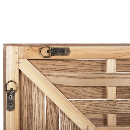 WALL MIRROR RECTANGULAR HM4225 BAMBOO IN OAK COLOR 120x2,5x80 cm.