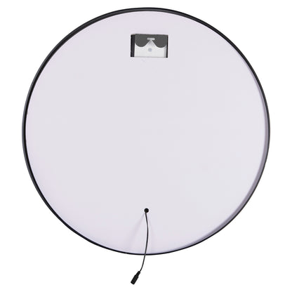 WALL MIRROR ROUND HM9579.01 ALUMINUM IN BLACK-LED LIGHT Φ60x3cm.