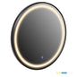 WALL MIRROR ROUND HM9579.01 ALUMINUM IN BLACK-LED LIGHT Φ60x3cm. image 1