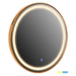 WALL MIRROR ROUND HM9580.30 ALUMINUM IN GOLD-LED LIGHT Φ60x3cm. image 1