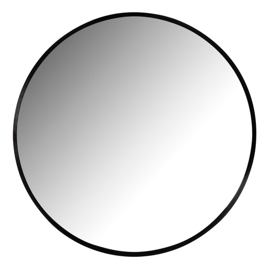 WALL MIRROR ROUND HM9582.01 ALUMINUM FRAME IN BLACK Φ50x3 cm. image 1