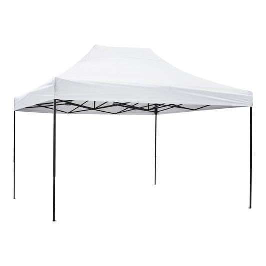 GAZEBO MATTHEW HM6311 FOLDABLE-METAL BLACK FRAME-WHITE SHADE 3x4.5x3.10Hm image 1