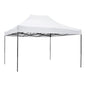 GAZEBO MATTHEW HM6311 FOLDABLE-METAL BLACK FRAME-WHITE SHADE 3x4.5x3.10Hm image 1