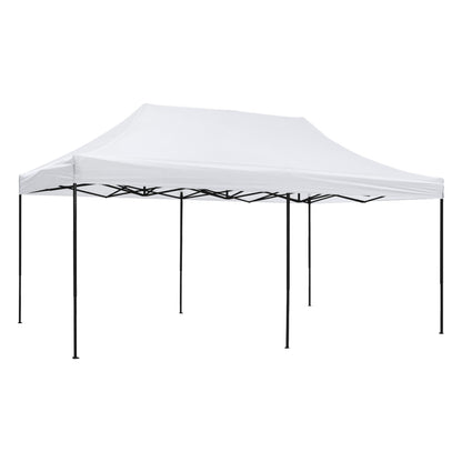GAZEBO MATTHEW HM6312 FOLDABLE-METAL BLACK FRAME-WHITE SHADE 3x6x3,10Hm image 1