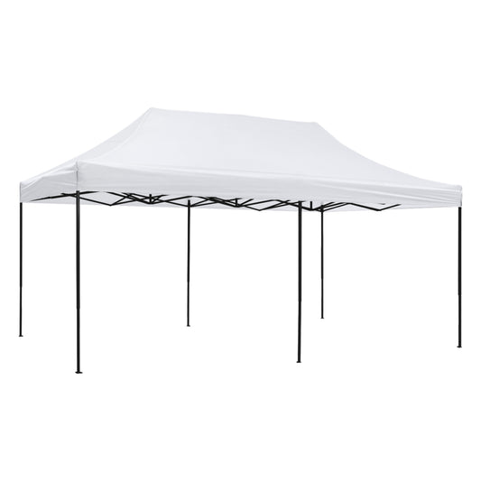 GAZEBO MATTHEW HM6312 FOLDABLE-METAL BLACK FRAME-WHITE SHADE 3x6x3,10Hm image 1