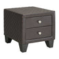 Bedside table Elda HM595.01 with 2 drawers from brown matte PU 45x39x45cm image 1