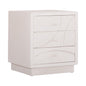 NIGHTSTAND SERIES SANTORINI HM18047 MDF IN OFF-WHITE COLOR-3 DRAWERS 48x38x55.5Hcm. image 1