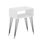 BEDSIDE STAND TODD HM18184.01 MELAMINE IN WHITE COLOR-METAL LEGS IN BLACK 45x30x58Hcm. image 1
