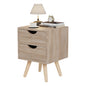 BEDSIDE STAND DINKL HM2472.01 MELAMINE-2 DRAWERS- SONAMA 29,7x29,7x45Hcm. image 1