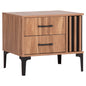 NIGHTSTAND SERIES HARRY HM2487.01 MELAMINE IN NATURAL WOOD COLOR-BLACK 55x43x48Hcm. image 1
