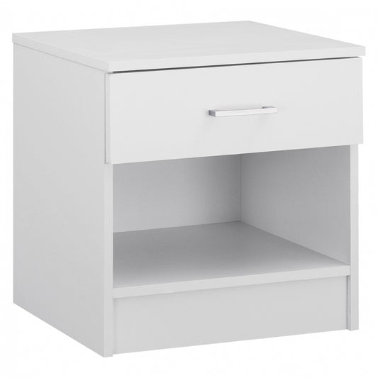 NIGHT STAND WITH 1 DRAWER IN WHITE HM2345.05 45x35,5x47 cm. image 1