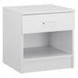 NIGHT STAND WITH 1 DRAWER IN WHITE HM2345.05 45x35,5x47 cm. image 1