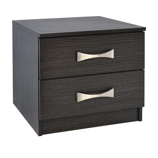 Bedside table with 2 drawers and handles HM2235.01 Zebrano 48x40x42 image 1