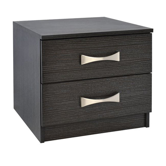 Bedside table with 2 drawers and handles HM2235.01 Zebrano 48x40x42 image 1