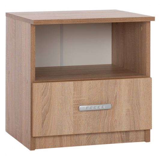 NIGHT STAND WITH DRAWER SONAMA OAK HM2431.01 45x40x48 cm. image 1