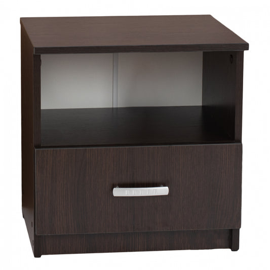 NIGHT STAND WITH DRAWER WENGE HM2431.02 45X40X48 cm. image 1