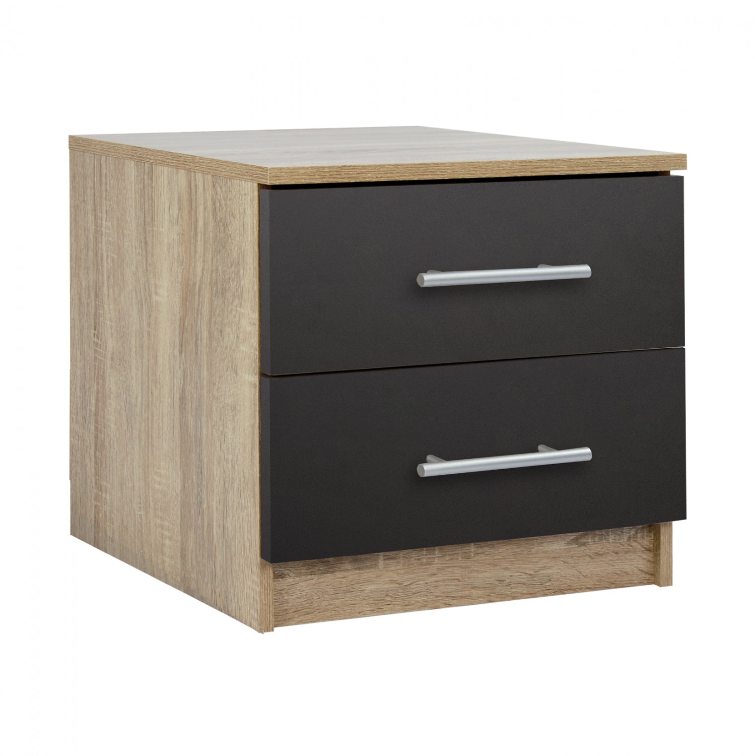 Bedside table Melamine HM2220.04 Sonama Grey 48x40x41cm image 1