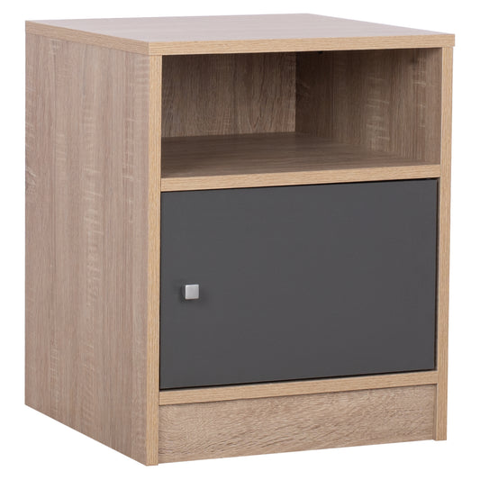 NIGHTSTAND MELAMINE MALORY SONOMA-GREY 40x40x50Hcm.HM2205.04 image 1