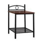 Bedside table Suzie HM387 from metal and wood 45x35x48-61 cm image 1