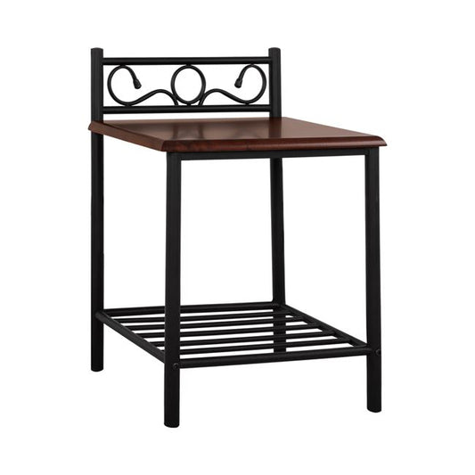 Bedside table Suzie HM388 from metal and wood 45x35x48-61 cm image 1
