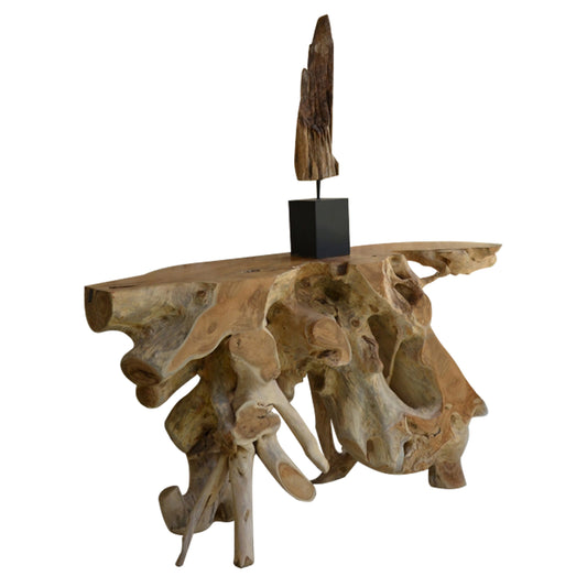 CONSOLE HM9370 SOLID TEAK ROOT NATURAL 120Χ36Χ70H image 1