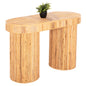 CONSOLE IN OVAL SHAPE GATSBY HM9871 NATURAL RATTAN IN NATURAL COLOR 110x45x74,5Hcm. image 1