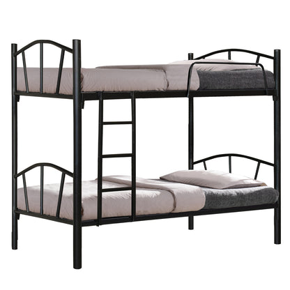 Bed Bunk metallic Floor HM328.01 Black 90x190 cm image 1
