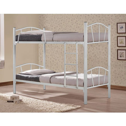 Bed Bunk metallic Floor HM328.02 White 90x190 cm image 1