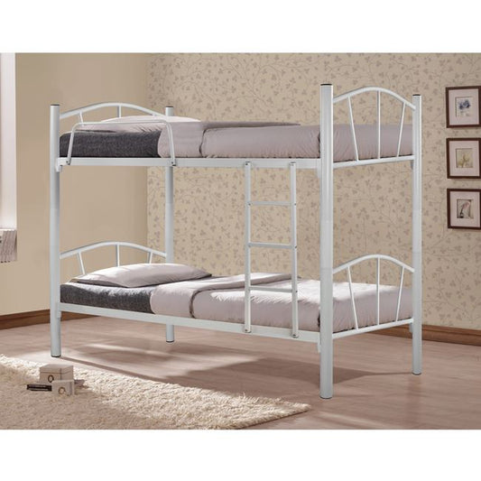 Bed Bunk metallic Floor HM328.02 White 90x190 cm image 1
