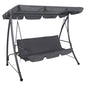 PORCH SWINGER-BED 3-SEATER WITH SUNSHIELD LIKID HM5980.01 METAL FRAME&FABRIC IN GREY 200x120x164Hcm. image 1