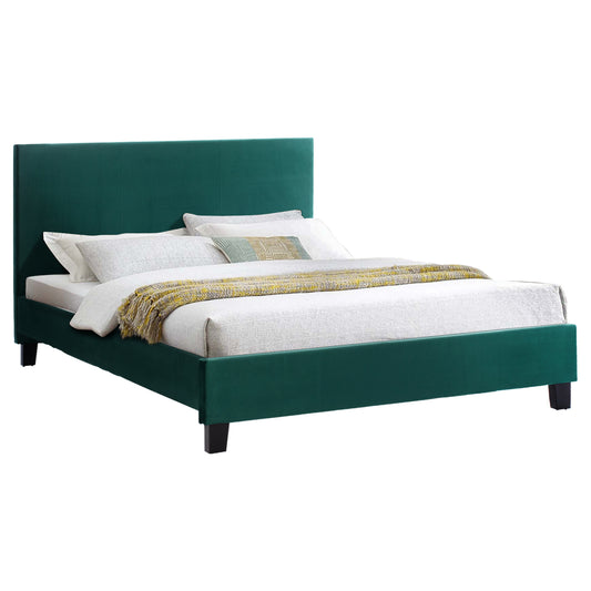CYPRESS GREEN VELVET BED HM553.13 FOR MATTRESS 150x200 CM. image 1