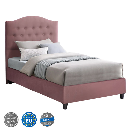 HM651.12 bed MALENA, dusty pink velvet, 90x200 image 1