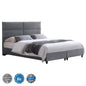 GRAY VELVET BED MILO HM628.10 FOR MATTRESS 180x200 cm. image 1
