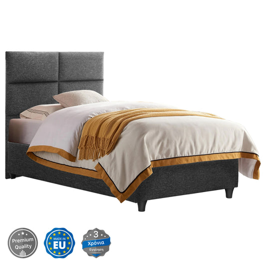 HM652.01 bed MILO, grey fabric, 90x200 image 1