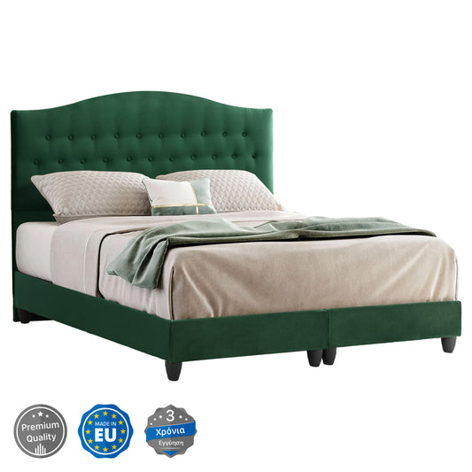 HM638.13 BED MALENA, CYPRESS GREEN VELVET, 150x200 image 1